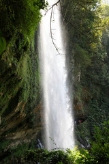 Misol Ha waterfall, surrounded by forest, Chiapas, Mexico