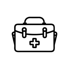Obraz premium Icon of a doctorchest / first aid kit