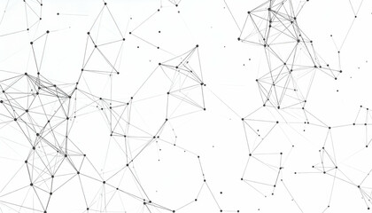 Obraz premium Abstract Network Connection Interconnected Nodes and Lines Forming a Complex Web