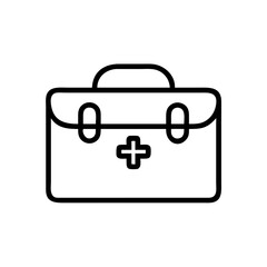Obraz premium Icon of a doctorchest / first aid kit