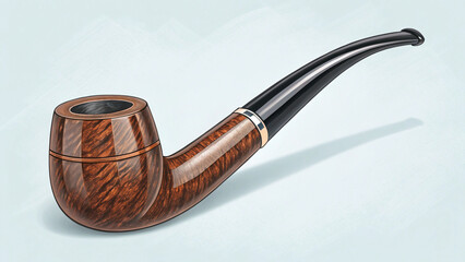 smoking pipe isolated on white background
