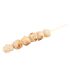 fish balls Grilled  isolated on white background