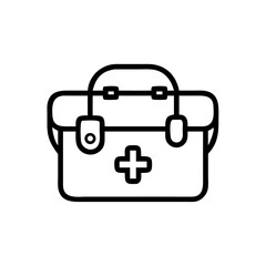 Obraz premium Icon of a doctorchest / first aid kit