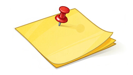 yellow note with pin