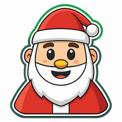 christmas sticker icon on white background