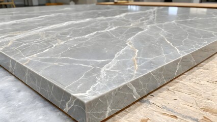 Obraz premium Gray Marble Texture: Natural Stone with Gold Veins