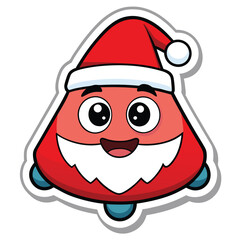 christmas sticker icon on white background