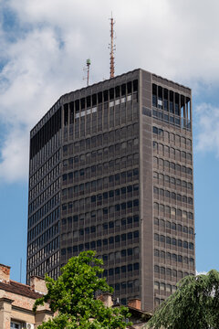 Belgrade Palace (Beogradjanka, "Belgrade lady") high-rise building in downtown Belgrade, Serbia