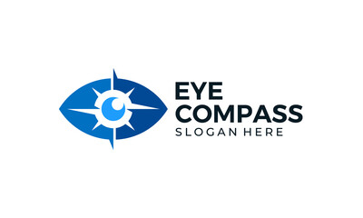 Eye vision logo design vector with compass graphic icon symbol © Arunika_Dsgn