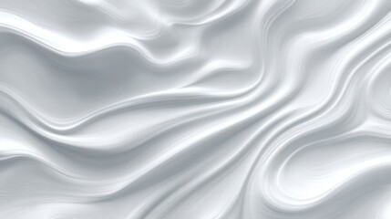 Abstract Silver Swirls: A Smooth, Elegant, and Serene Digital Artwork