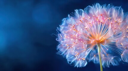 Vivid firework bloom in the air, sparkling in layers on a rich blue background