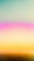 Fototapeta premium Ethereal Gradient Sunset Over Horizon with Soft Pastel Tones of Pink, Orange, and Blue in the Sky at Dusk Capturing the Beauty of Nature's Palette