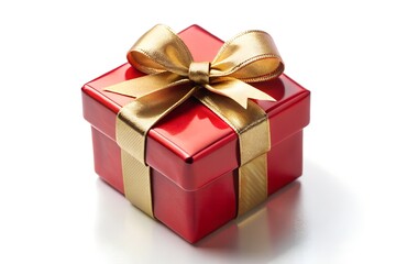 Obraz premium A gift magnetic box on white background.