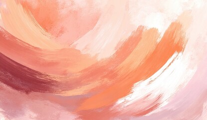 Abstract paint strokes in soft peach, rose, and mauve tones