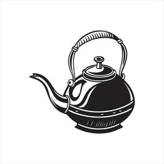 Silhouette of a Classic Teapot