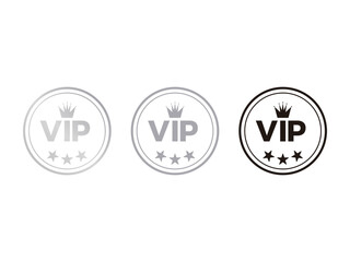 set of VIP badges 4 stars symbol icon design vector isolated on transparent background