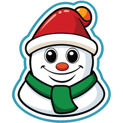 christmas sticker icon on white background