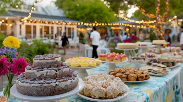 Vibrant multi-generational birthday party in the backyard