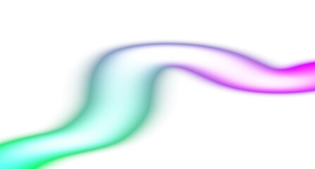 Abstract neon glowing color gradients shape cutout on transparent background, neon wave fluid overlay effect, light leaks, film grain texture, blurred color effect bright neon light beams effect