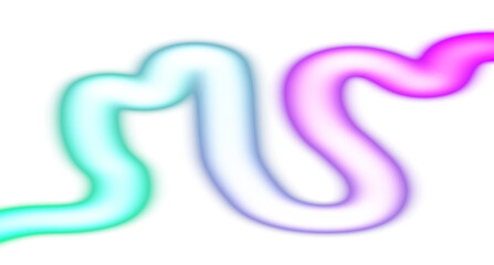 Abstract neon glowing color gradients shape cutout on transparent background, neon wave fluid overlay effect, light leaks, film grain texture, blurred color effect bright neon light beams effect