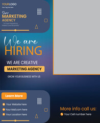 Fototapeta premium we are hiring social media poster design vector templates