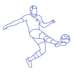 Football player stroke