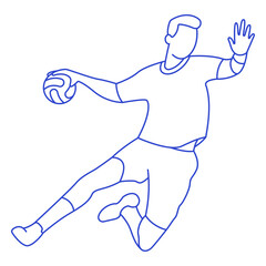 Handball player stroke