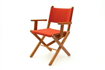 Red Director's Chair Isolated