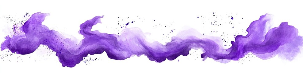 Abstract purple watercolor splatter