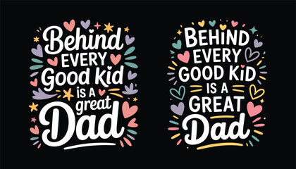 Obraz premium Father's Day t shirt design for kids