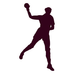 Woman handball sport silhouette