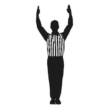 Football referee touchdown cut out