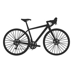 Obraz premium Competition bicycle side silhouette