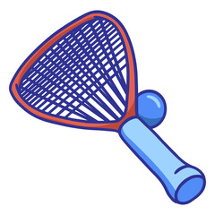 Fronton racket and ball color stroke