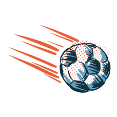 Soccer ball hand drawn element