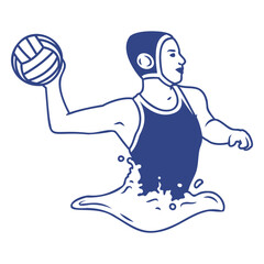 Woman waterpolo sport player