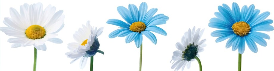 Naklejka premium Delicate Daisies in Various Hues