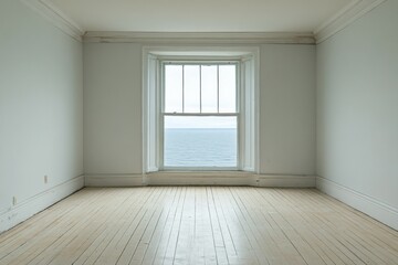 Fototapeta premium Empty Room with Ocean View