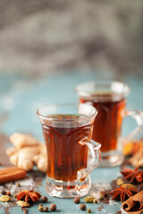 Dry Ginger Coffee with spices. Indian drink Chukku Kaapi .