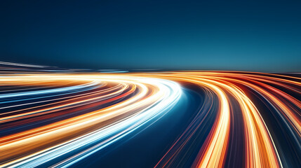 Dynamic Light Trails on a Winding Road