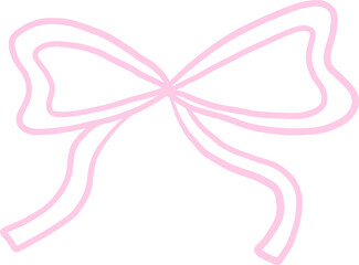 Dainty long bow with big loops and skinny tails