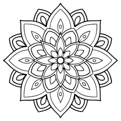 mandala. abstract flower vector illustration