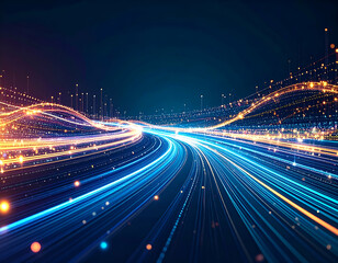 Abstract Representation of High-Speed Data Flow and Digital Transformation