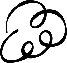 Compact spiral cluster with subtle curl