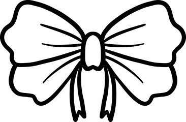 Petal Bow with Wavy Sides and Round Knot