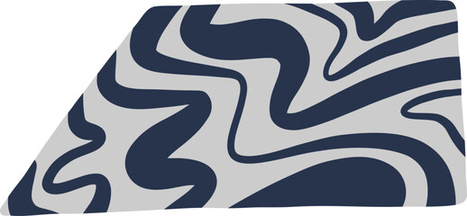 Slanted Rectangle with Marble Wave Pattern