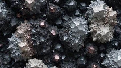 Abstract mineral and crystal formations close up