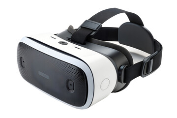 Fototapeta premium VR headset in virtual reality isolated on white background.