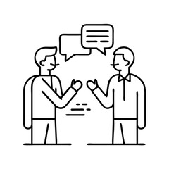 talking icon, talking vector illustration-simple illustration of talking, perfect for talking logos and icons