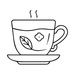 tea cup icon, tea cup vector illustration-simple illustration of tea cup, perfect for tea cup logos and icons